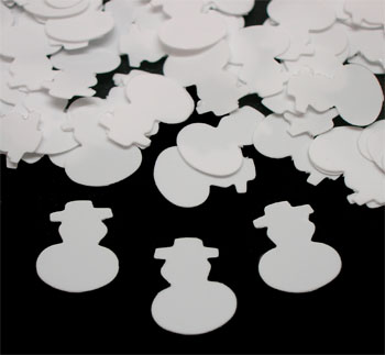 Snowman Confetti, White Snowmen by the pound or packet